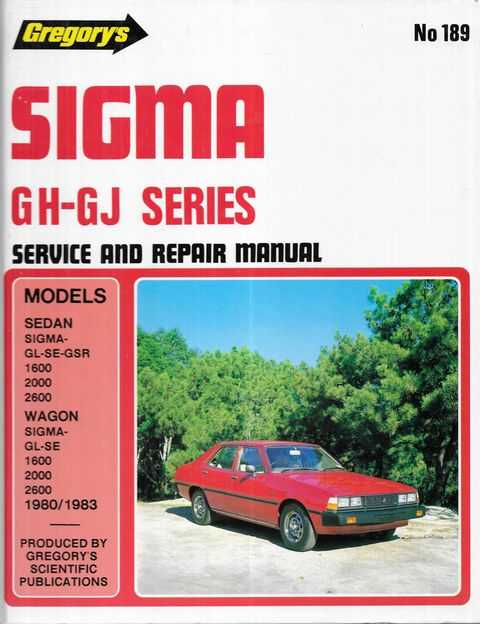 Sigma GH-GJ Series Sedans, Wagons - Service and Repair Manual [SP Manual No 189]