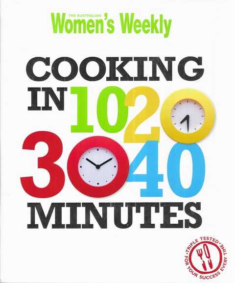 Cooking in 10, 20, 30, 40, Minutes