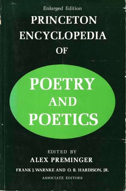 Princeton Encyclopedia of Poetry and Poetics