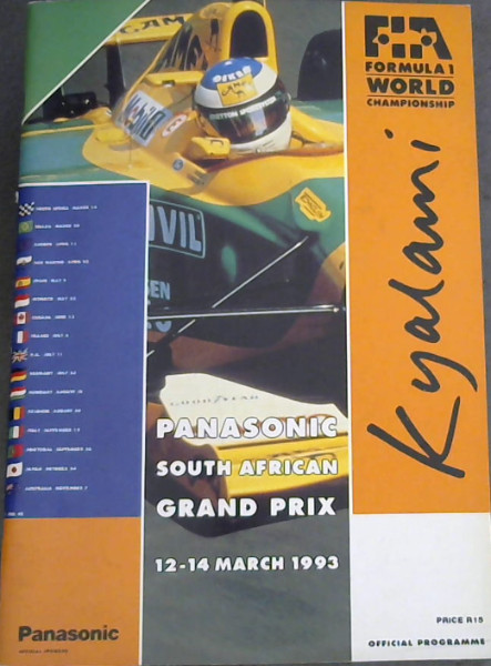 FIA Formula 1 World Championship: Kyalami- Panasonic South African Grand Prix- 12-14 March 1993
