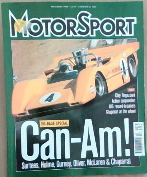 MotorSport: Can-Am! December 2001 Vol. LXXVII No.12