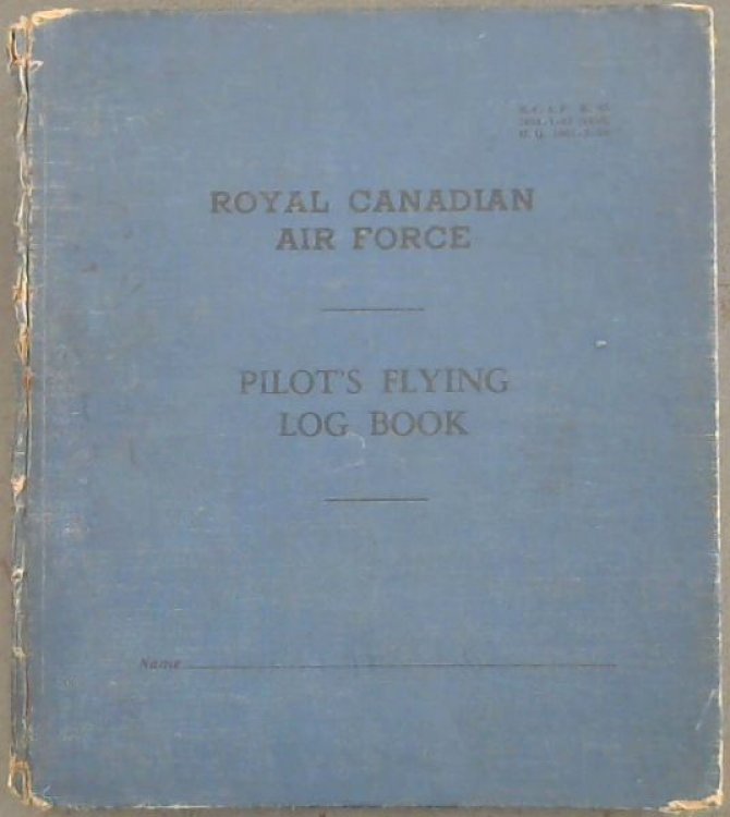 Royal Canadian Air Force Pilot's Flying Log Book