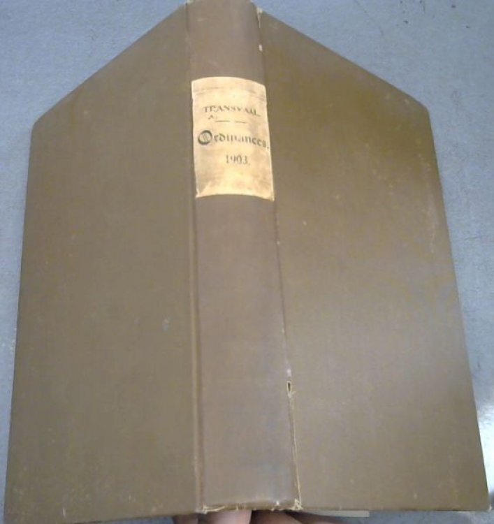 Ordinances of the Transvaal, 1903