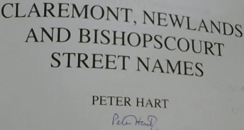 Claremont, Newlands and Bishopscourt Street Names