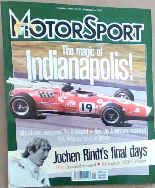 MotorSport: The Magic Of Indianapolis; October 2000 Vol. LXXVI No.10
