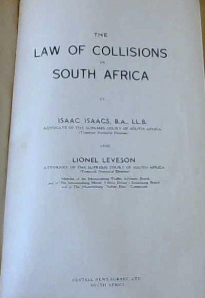The Laws of Collisions in South Africa