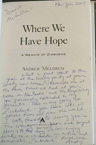 Where We Have Hope: A Memoir of Zimbabwe