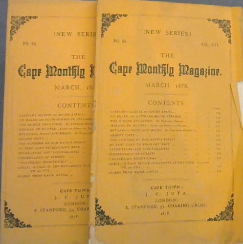 The Cape Monthly Magazine, Vol. 16 No. 95 March 1878