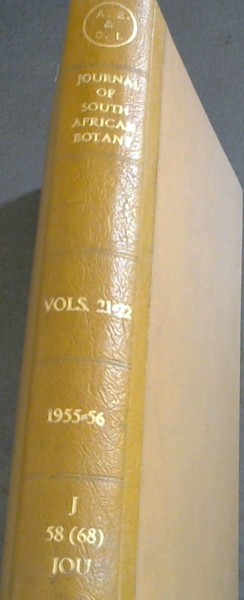 The Journal of South African Botany (Vols 21-22)