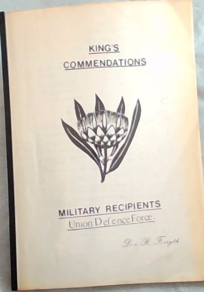 King's Commendations: Military Recipients, Union Defence Force