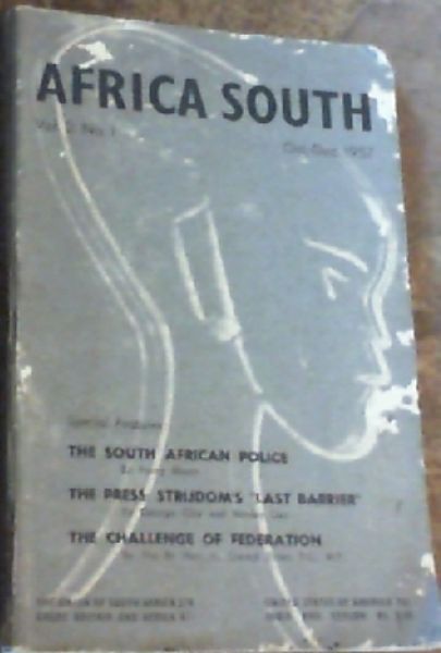 Africa South, Vol. 2 No. 1, Oct-Dec 1957