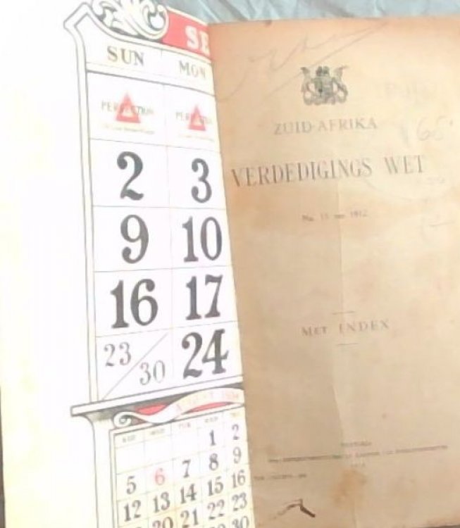 Zuid-Afrika Verdedigings Wet, No. 13 van 1912