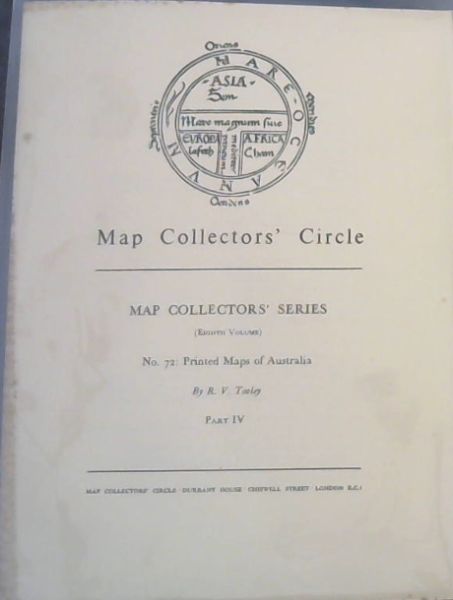 Printed Maps of Australia being a catalogue of collection part IV- J-L (No.72 only)