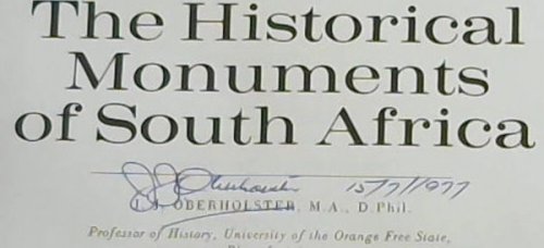 The historical monuments of South Africa