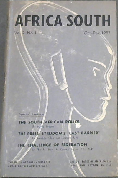 Africa South Vol.2 No. 1. Oct. - Dec. 1957