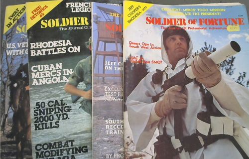 Soldier of Fortune. 4 volumes. (May, July, September & November 1978)