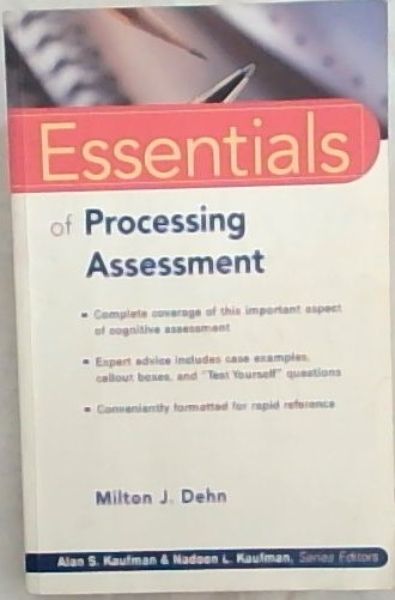 Image for Essentials of Processing Assessment Essentials of Processing Assessment