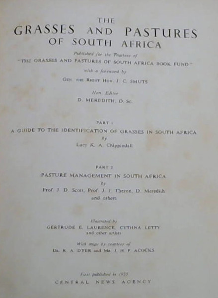 The Grasses and Pastures of South Africa