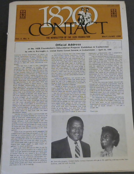 1820 Contact : Newsletter of the 1820 Foundation - Vol 2 No 3 - May/June 1986