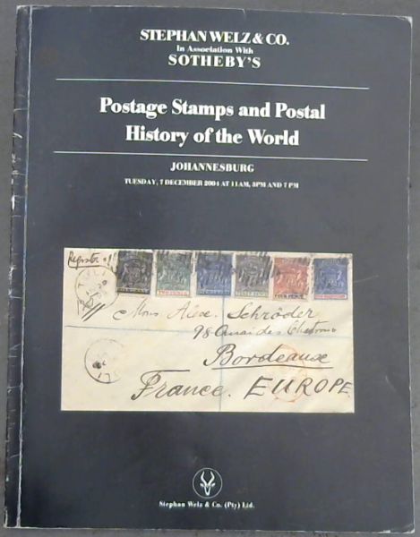 Postage Stamps & Postal History of the World Johannesburg Tuesday 7 December 2004