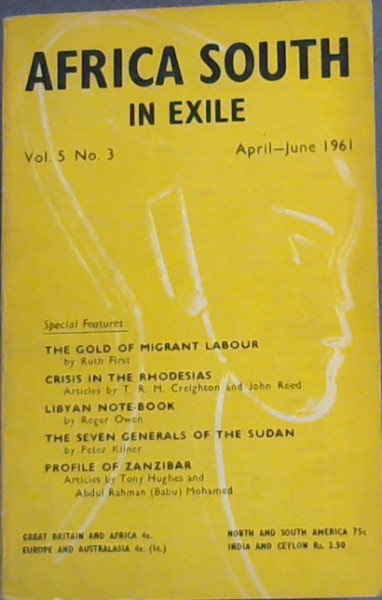 Africa South In Exile Vol. 5 No. 3 April-June 1961