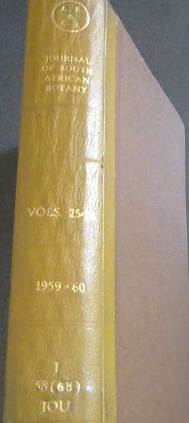 The Journal of South African Botany (Vols 25-26)