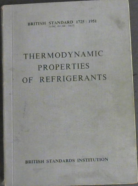 Thermodynamic Properties of Refrigerants