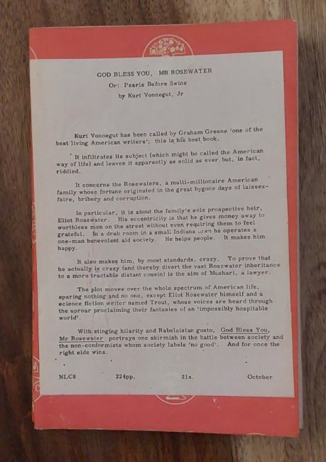 God Bless You, Mr. Rosewater or Pearls Before Swine