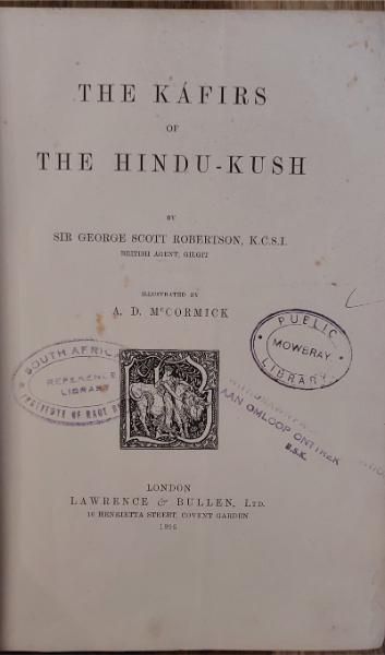 The Kafirs of the Hindu-Kush