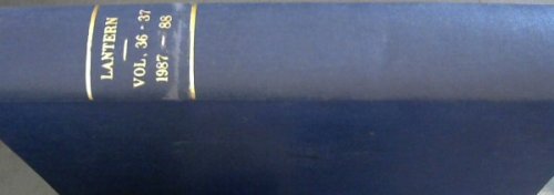 Lantern - Tydskrif vir Kennis en Kultuur / Journal of Knowledge and Culture: Vol 36, No 1, 1987 - Vol 37, Vol 1, 1988