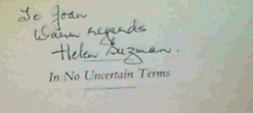In No Uncertain Terms : The Memoirs of Helen Suzman