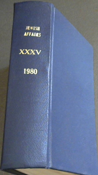 Jewish Affairs No. 35. Issues No. 1 - 12. Jan - Dec 1980