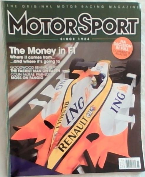Motorsport, The Money in FI; Ferrari Dino 246; Colin McRae; Moss on Fangio; Volume 83, No. 11