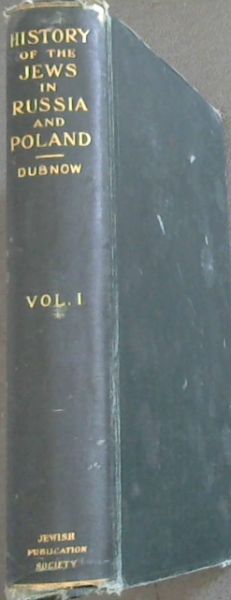 Image for History Of the Jews In Russia & Poland Vol.1 Only History Of the Jews In Russia & Poland Vol.1 Only