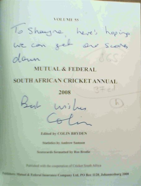 Mutual & Federal S A Cricket Annual 2008