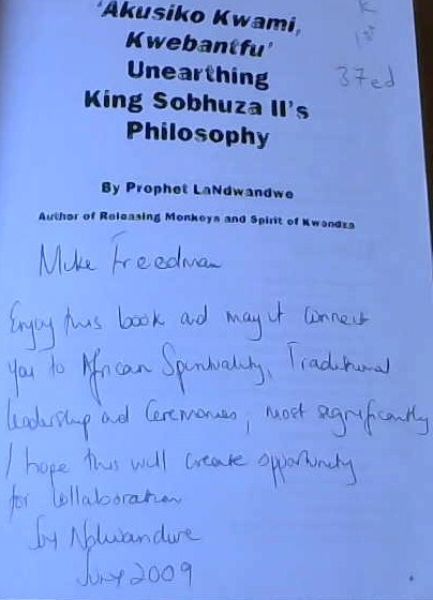 Akusiko Kwami, Kwebantfu' : Unearthing King Sobhuza II's Philosophy