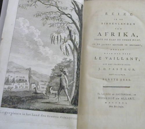 Reize in de Binnenlanden van Afrika, Langs de Kaap de Goede Hoop, in de jaaren MDCCLXXX tot MDCCLXXXV, gedaan door den Heer Le Vaillant, uit het Fransch . - 5 volumes