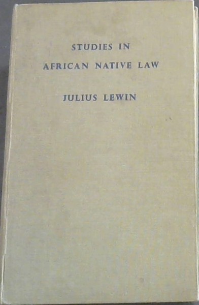 STUDIES IN AFRICAN NATIVE LAW