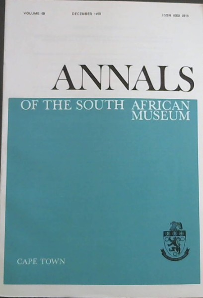 Annals Of The South African Museum/ Annale Van Die Suid-Afrikaanse Museum: Monograph on the Hydroida of Southern Africa (Volume 68, December 1975)