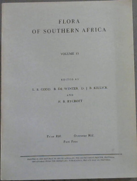 Flora Of Southern Africa Volume 13 Only