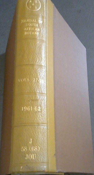The Journal of South African Botany (Vols 27-28)