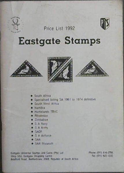 Price List 1992 Eastgate Stamps