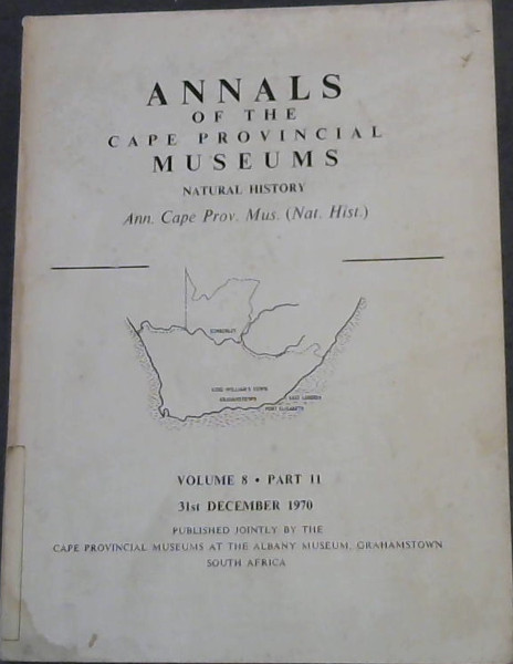 Annals Of The Cape Provincial Museums: Natural History (Volume 8. Part 11)