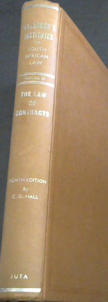 Maasdorp's Institutes of South African Law: The Law of Contracts (Vol 3 only)