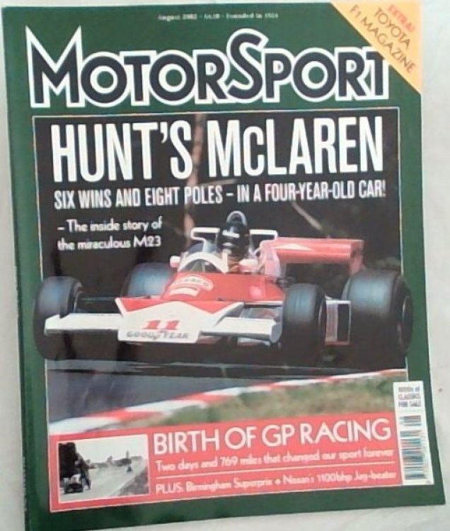 MotorSport: August 2002 Hunt's McLaren Vol.LXXVIII No.8