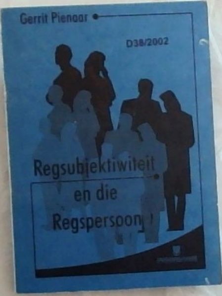 Regsubjektiwiteit En Die Regspersoon