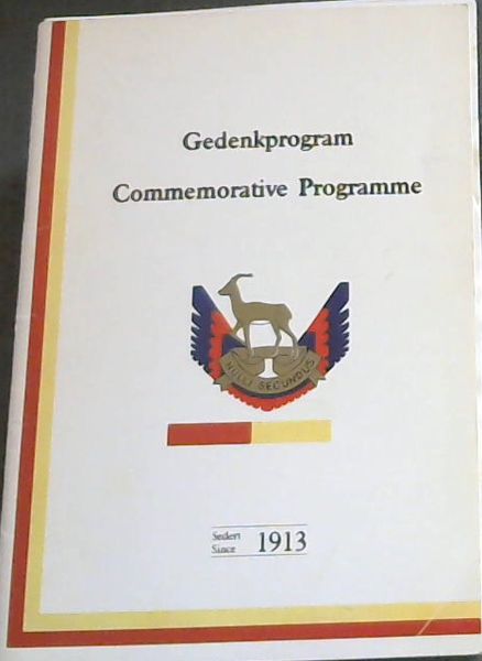 Commemorative Programme / Gedenkprogram