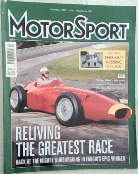 MotorSport: December 2002 Fangio's Maserati 250F Vol.LXXVIII No.12
