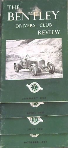 The Bentley Drivers Club Review . 4 Volumes. Jan, Apr, Jul. Oct. 1961. No. 59 to 62.