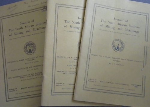 Journal of the South African Institute of Mining and Metallurgy ; Volume 59 No. 2,3 & 4, September - November 1958